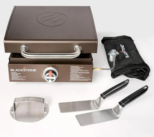 17" Commercial Flat Top Grill – 60,000 BTU Power + Cast Iron Griddle for Heavy-Duty Cooking