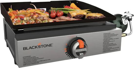 17" Commercial Flat Top Grill – 60,000 BTU Power + Cast Iron Griddle for Heavy-Duty Cooking