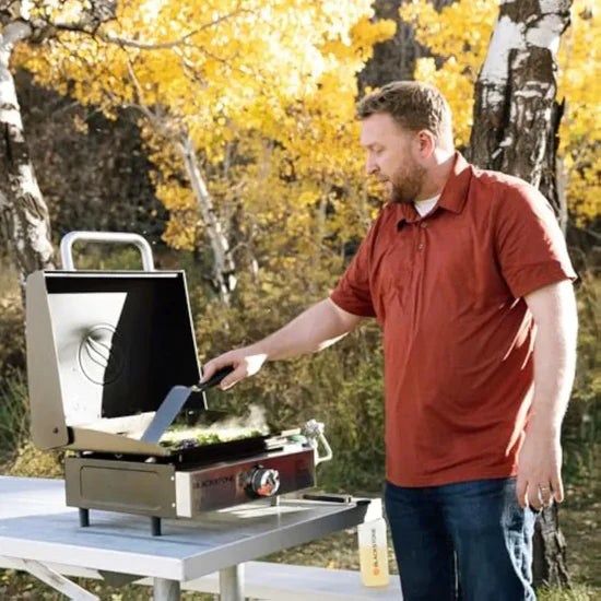 17" Commercial Flat Top Grill – 60,000 BTU Power + Cast Iron Griddle for Heavy-Duty Cooking