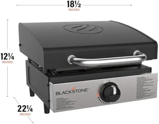 17" Commercial Flat Top Grill – 60,000 BTU Power + Cast Iron Griddle for Heavy-Duty Cooking