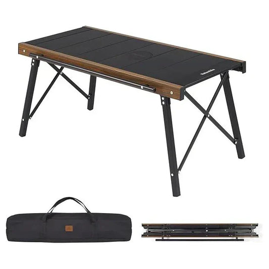All-in-One Camping Table with Built-in Stove – Lightweight Aluminum, Foldable for Easy Adventures